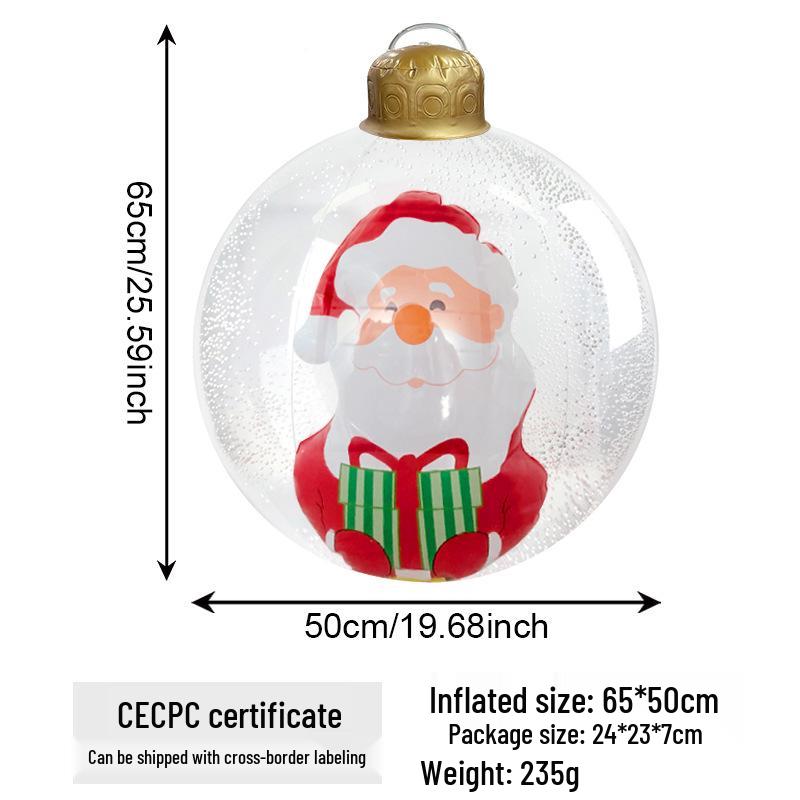 Inflatable Outdoor Christmas Ball Lantern for Courtyard Decoration