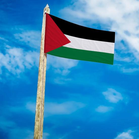 Palestine Flag Fade Resistant Fine Workmanship Simple Installation Canvas Header Palestinian National Flags