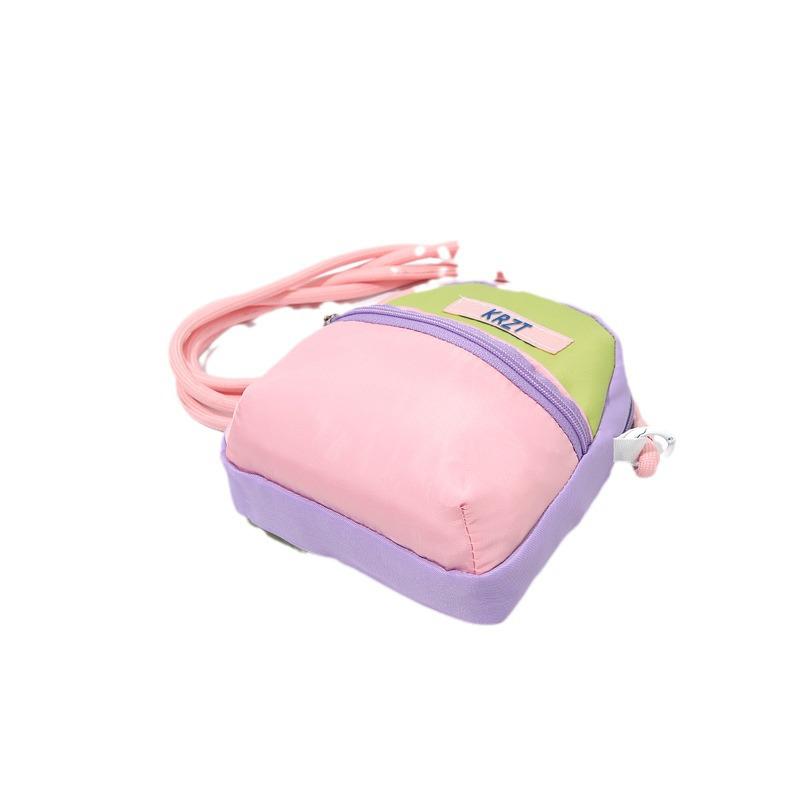 Trendy Dopamine Mini Backpack: Color Block Crossbody Bag for Women, Japanese & Korean Style