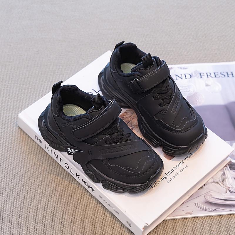 

Boys Black Velvet-Lined Dad Sneakers - 2025 Autumn/Winter Collection 32