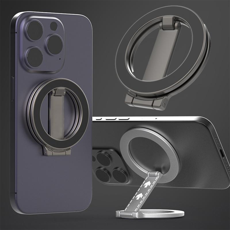 Držák mobilního telefonu se silným magnetickým kroužkem pro Apple Magsafe Oboustranný magnet Skládací držák mobilního telefonu Pro iPhone 16 Samsung