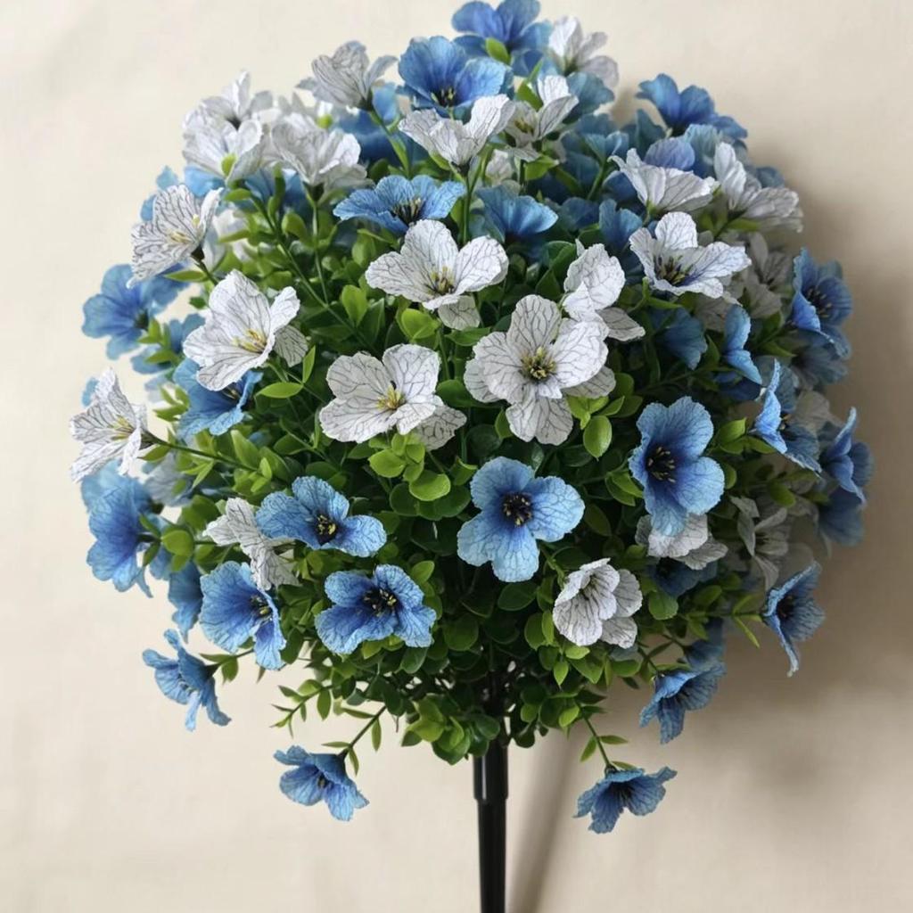 Violet Eucalyptus Artificial Flower Ground Stake for Wedding and Outdoor Decoration