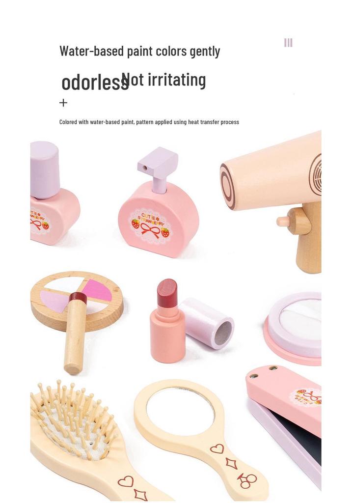 Princess Vanity Table Play Set: Children's Dressing Table and Makeup Toy
