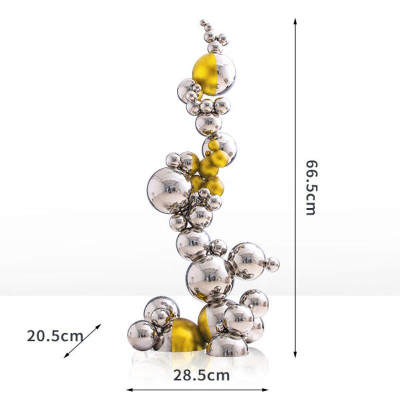 Stainless Steel Sculptures Large Floor Decoration Accessories Sculpture Nordic Home Decor Art Ornaments Luxury Bedroom Model