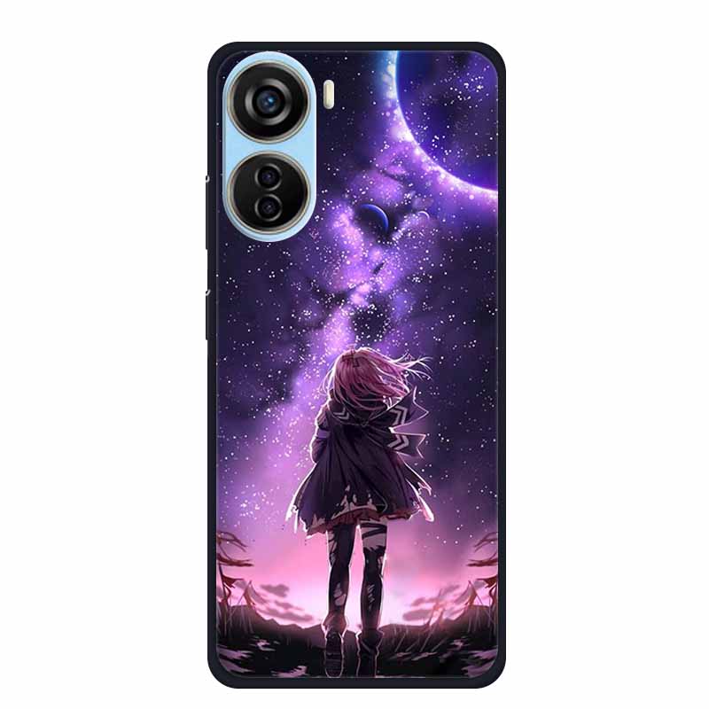 For ZTE Axon 40 LITE Case Popular Picture Black Silicone Soft Back Cover Case For ZTE Axon 40 Lite Case 40Lite Phone Cover Coque
