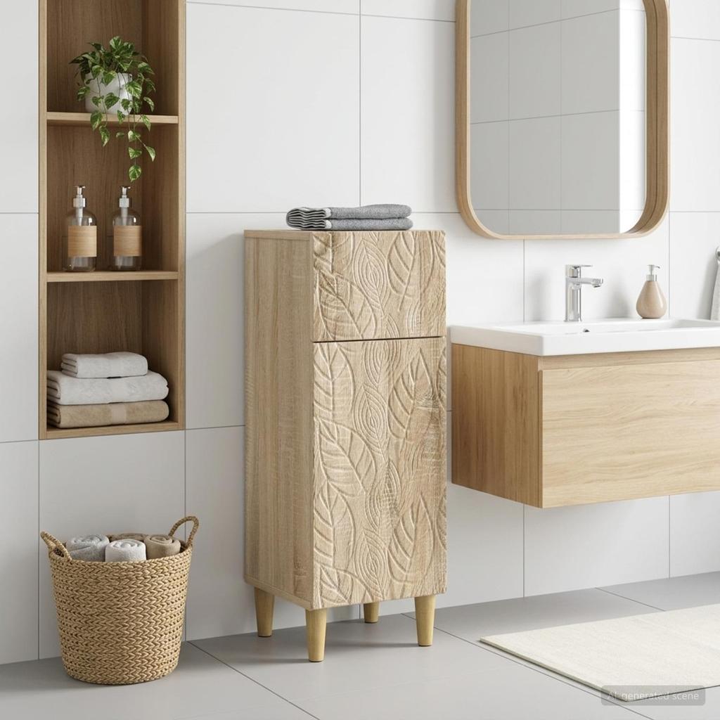 Bathroom Storage Cabinet DELFT Sonoma Oak