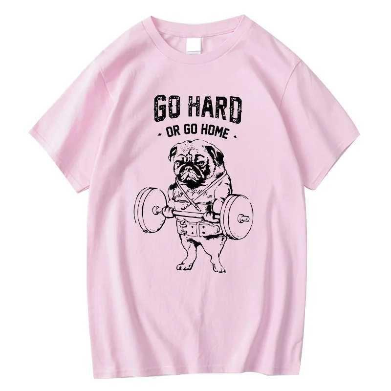 Go Hard Or Go Home Graphic Tshirt Unisex Unisex Cotton Short Sleeve Unisex Funny Gym Workout Casual Street Tops