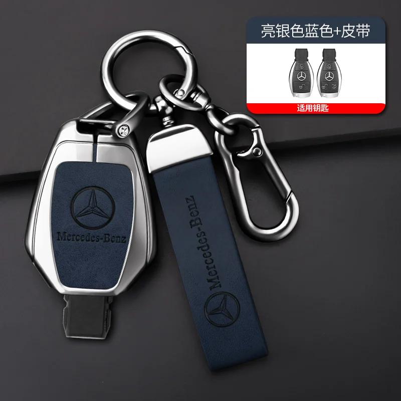 

2025 Hot Leather Car Remote Key Case Fob Cover Shell for Mercedes Benz A C E S G Class GLA CLA GLK GLC CLS W204 W463 W176 W251 W