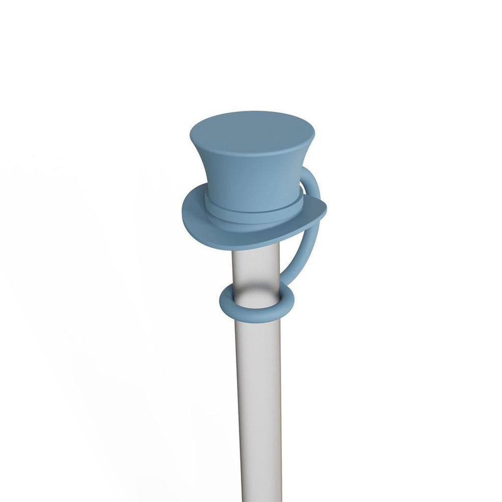 Hat Shaped Silicone Straw Cover Coffee Stirring Stick Decoration, Cocktail Decoration Reusable Silicone Straw