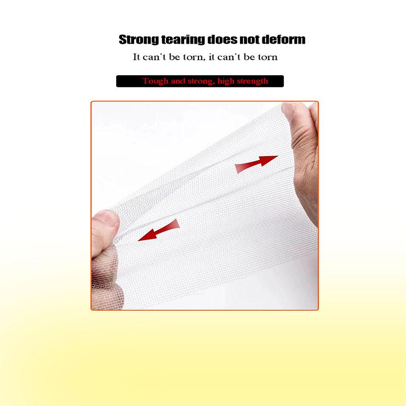 Sommer, Zuhause, einfach, schwarz, grau, weiß, Moskitonetz-Gewebe, mehrere Größen, Fliegengitter, 2 cm selbstklebendes Band, Vorhang-Gewebe