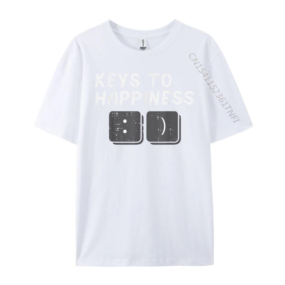 Keys To Happiness It Computer Tech Pun Women Graphic T Shirts Unisex Cotton Unisex Clothes