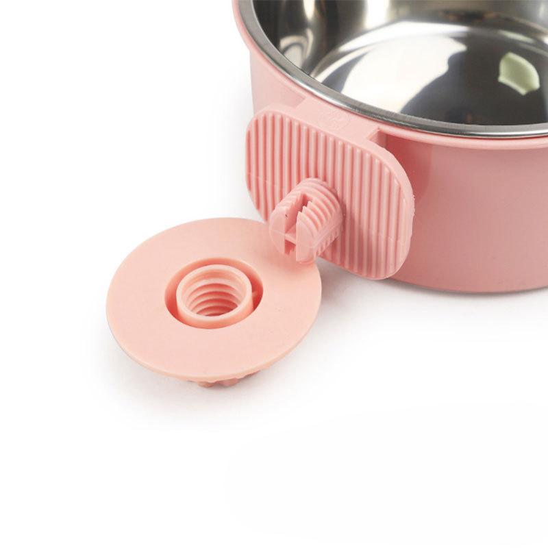 Miao Xin Bao Dog Cage Hanging Fixed Dog Bowl, Dog Cage with Stainless Steel Inner Liner, Pet Hanging Bowl