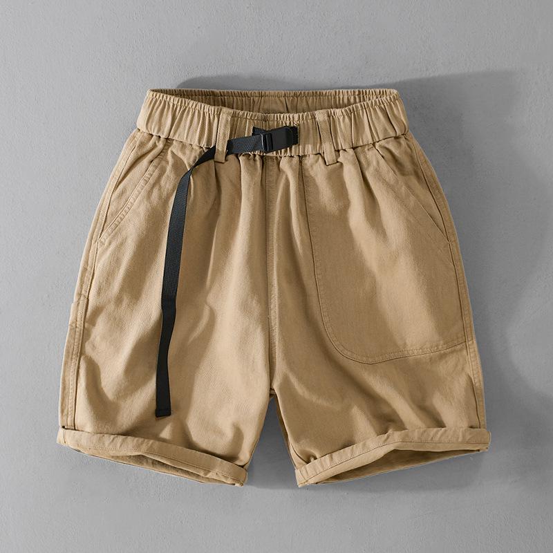 

Men s Summer Casual Loose-Fit Workwear Shorts - Trendy Youth Style 7704 33 хаки