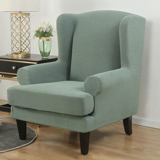 Современный чехол для стула Wings эластичный чехол для европейского кресла чехлы для дивана с крыльями чехлы для кресел Wingback для гостиной чехол для кресла 2980₽