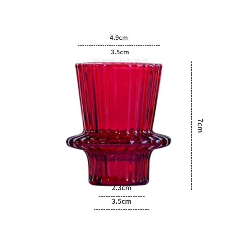 Nordic Mini Glass Candlestick European Taper Candles Holders Table Candle Stand Small Tealight candle holder Home Decoration