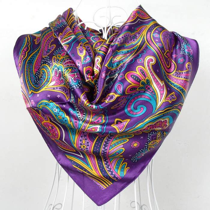 Ladies Square Scarves Printed New Fashion Unisex Apparel Accessories Women Black White Dot Silk Scarf 90*90cm Scarves Wraps