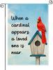 When A Cardinal Appears A Loved One Is Near Garden Ag, Double Sided Home Yard Outdoor Cemetery Decor Banner, Cardinal Gard EEZ