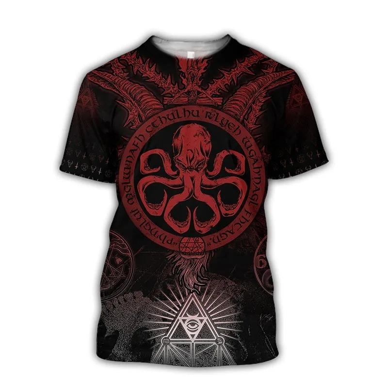 Neues Herren 3D-gedrucktes Phönix-Muster Mode-Top Übergröße Rundhals Kurzarm Retro-Mode Freizeit-T-Shirt