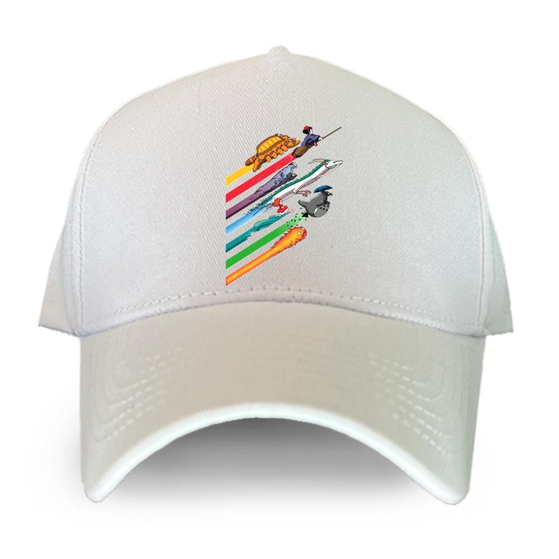 Rainbow Speed ​​Race Totoro Sköldpadda Spel Basebollkeps STUDIO GHIBLI Miyazaki Anime Unisex Damkepsar Mode Hiphop Hatt