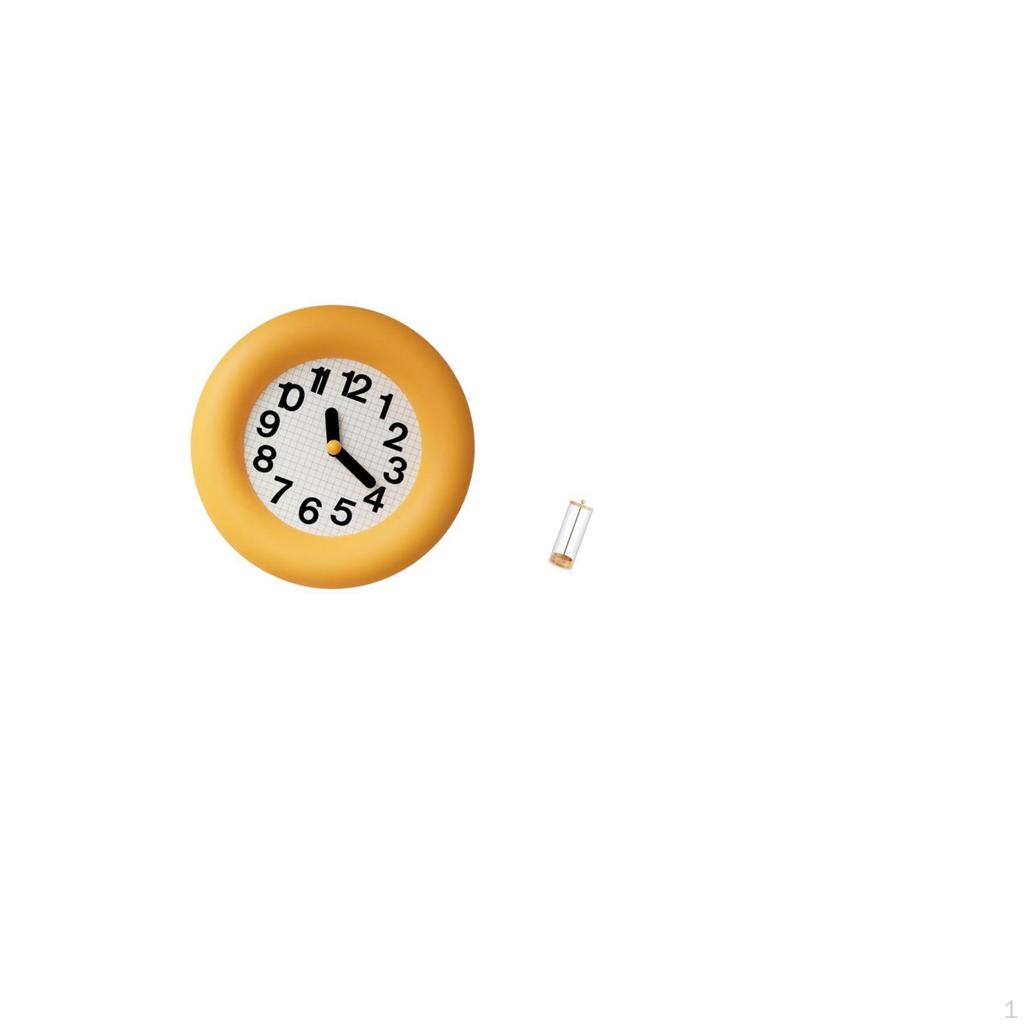 Silent Contemporary Wall Clock And Transparent Straw Organizer for Kitchen Dining Room Bedroom