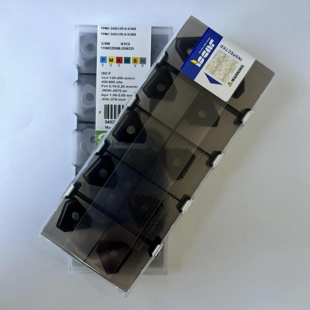 ISCAR / TPMX240512R-G IC908 / Industrial indexable carbide inserts 10 Pcs