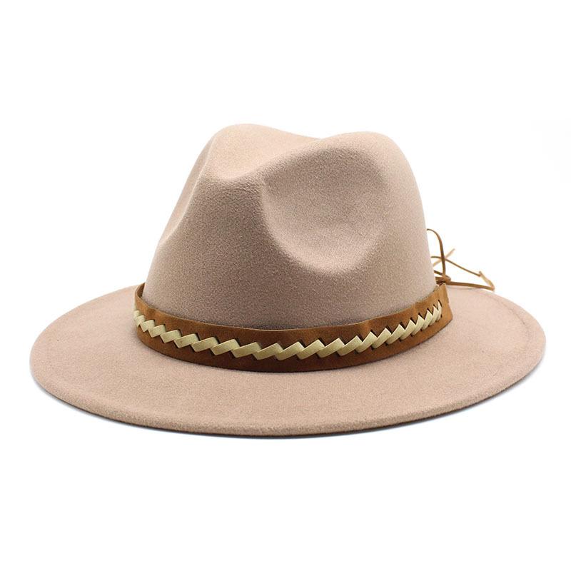 Men'S And Women'S Woolen Hats, Felt Hats, British Casual Jazz Hats, Gentleman'S Top Hats