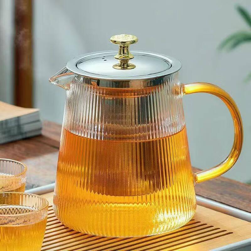 ZISIZ Glass Teapot for Home and Commercial Use