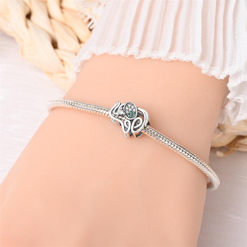 Kupfer Bunt & Funkelnd Elefant Anhänger Charm Passend Armband Schöne Schmuckaccessoires Geschenke