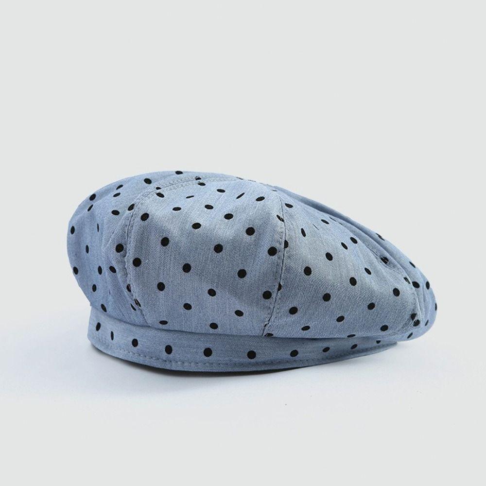Versatile Painter Berets Korean Beanie Cap Vintage Polka Dot Berets  Female