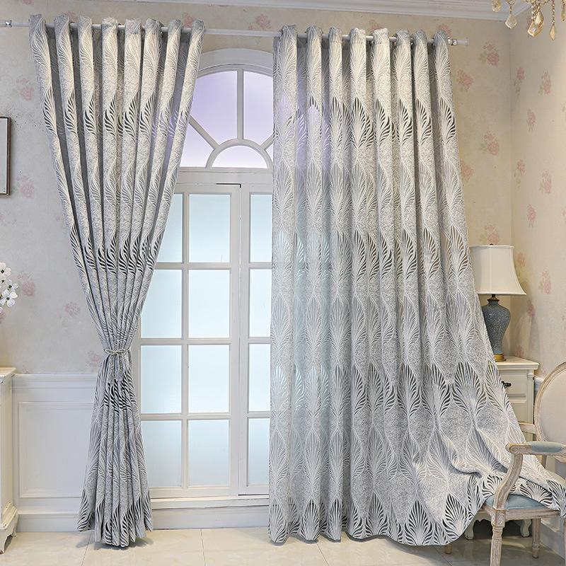 Hollow Out Design Heavy Curtain, 1 Count Easy Installation Simple Style Window Curtain, Home Decorative Curtain for Living Room