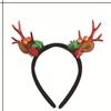 Karácsonyi fejpánt Xmas Elk Horn Bell flitter Karácsonyi hajpánt Boldog Új Évet Fotók Kellékek Boldog karácsonyt dekorációs ajándékok gyerekeknek