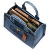 Coach Cargo 20 Calligraphy Logo Embroidered Denim Tote Shopping Bag Crossbody Shoulder Handbag Small Women Tote Indigo CZ100-B4IN