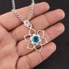 Friendship Day Sale Throat Chakra Natural Apatite 925 Silver Mother Gift Pendant PP-18-12