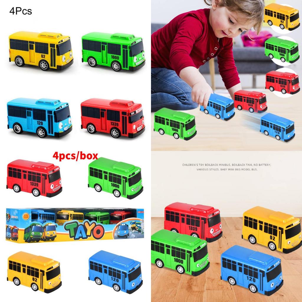 Mini Bus di Alta Qualità in Nove Colori con Porte Funzionanti Set di Giocattoli Educativi