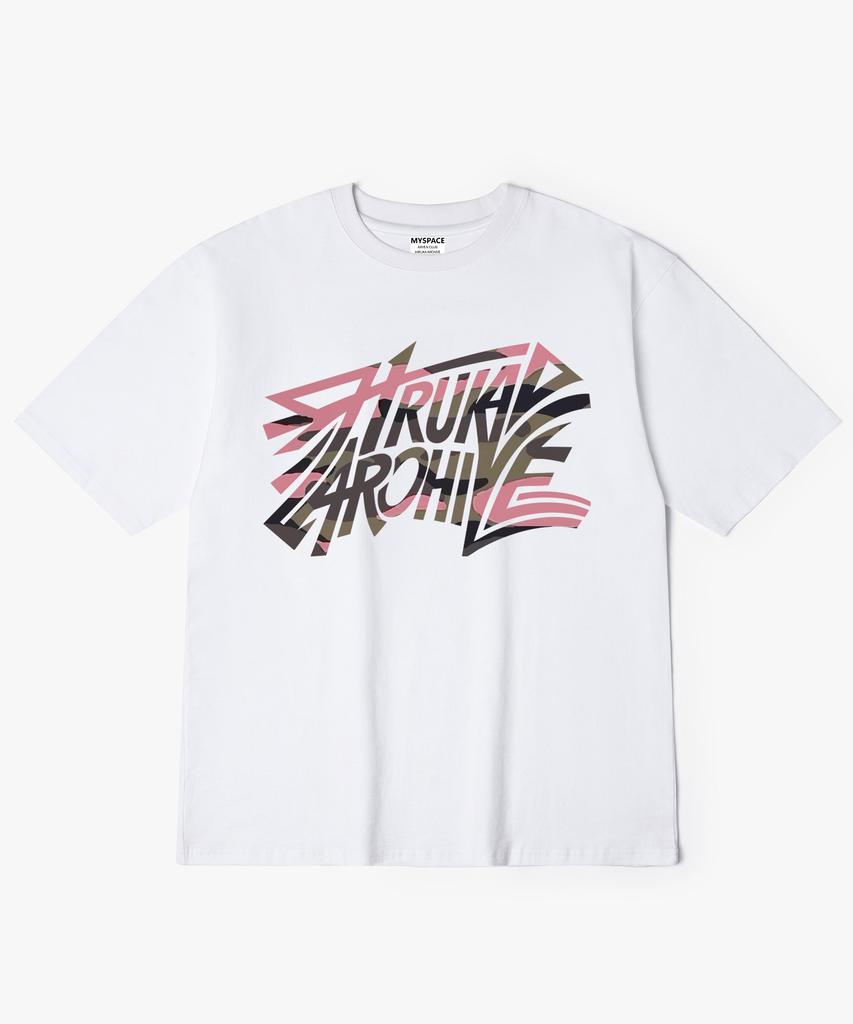Hilukaakaibeu Kinetic Pink Camo Logo Short Sleeve T-Shirt