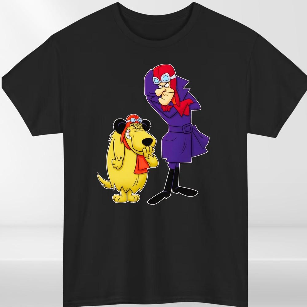 Wacky Races Dastardly And Muttley Retro TShirt Shirt Cartoon Hero Unisexs Clothing