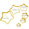 6Pcs/set Christmas Tree Cookie Cutter Stars Heart Flower Fondant Cake Biscuit Cutter Mold 3D Cake Decorating Tools Baking Moulds