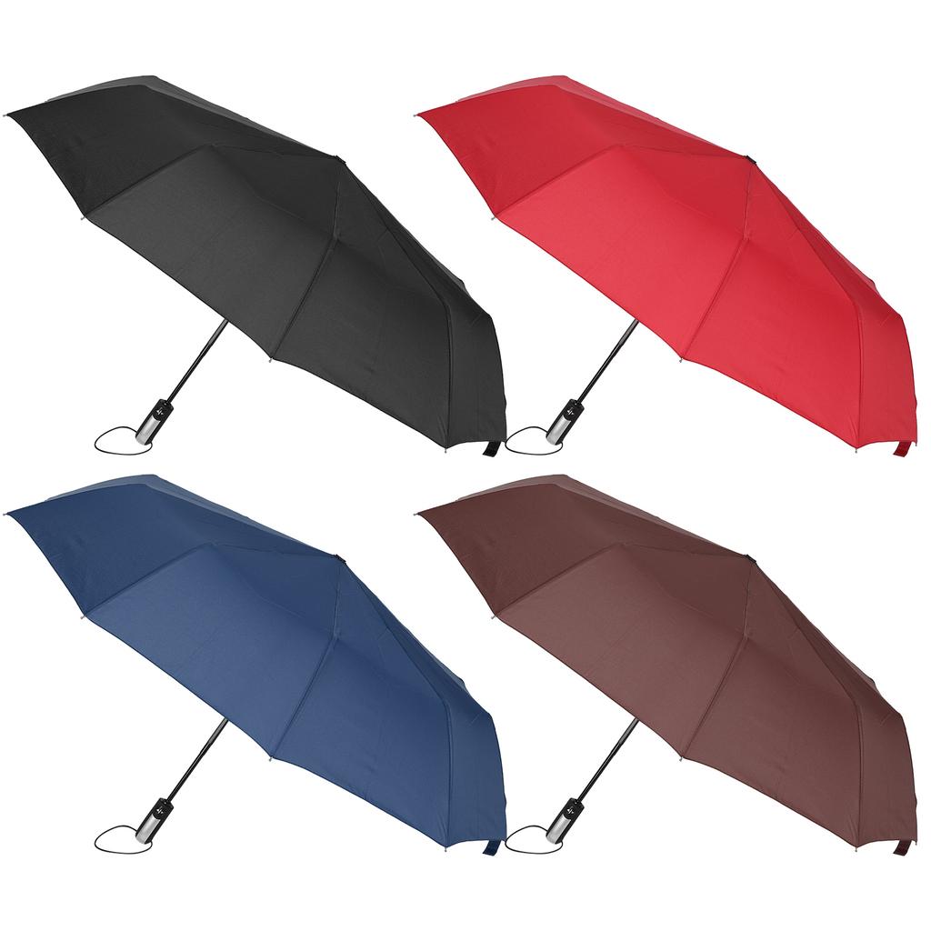 Automatischer Regenschirm Schwarzer Stahl TenBones Faltender HighDensity AntiCollision Kompakter Regenschirm für Sunsh