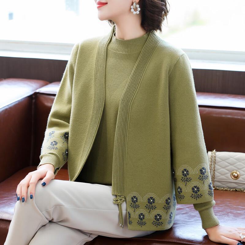 

Elegant Women s Knitted Sweater & Shawl Set L