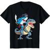 Shark Pirate Dinosaur T Rex Funny Gift T Shirt Vintage Graphic Tee 100 Cotton Printed Clothes All Size Tops Short Sleeve Tee
