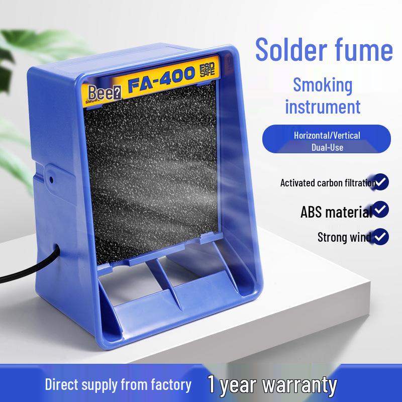 Bee Man Electric Soldering Iron Fume Extractor: Compact Smoke Absorber & Exhaust Fan for Harmful Fumes, Dual Voltage 220V/110V