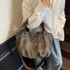 Retro Casual Handbag Stylish Tote Bag Color-blocked Zipper Shoulder Bag Class Commuting Crossbody Bag High-quality Pu Travel Bag
