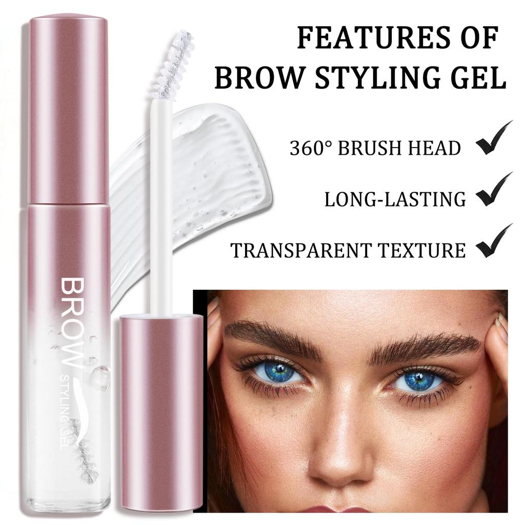 Boobeen Eyebrow Styling Clear Eyebrow Setting Gel for Shape and Waterproof Eyebrow Wax Gel, Definition, Long-Lasting