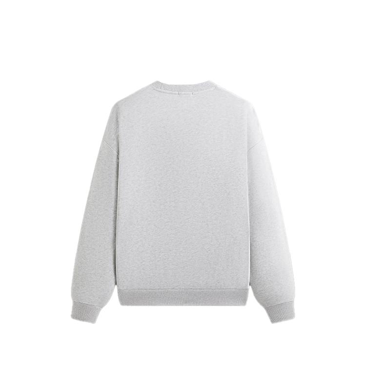 Kith Ss25 Flight Logo Nelson Comfortable Versatile Pullover Crewneck Sweatshirt Men Sweatshirt Light-Stone-Grey KHM033305-002