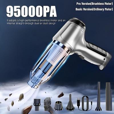 Neuer 95000PA kabelloser Auto-Staubsauger, leistungsstarke Reinigungsmaschine, Autozubehör, Zuhause, Auto, tragbarer Mini-Akku-Reiniger, starke Saugkraft