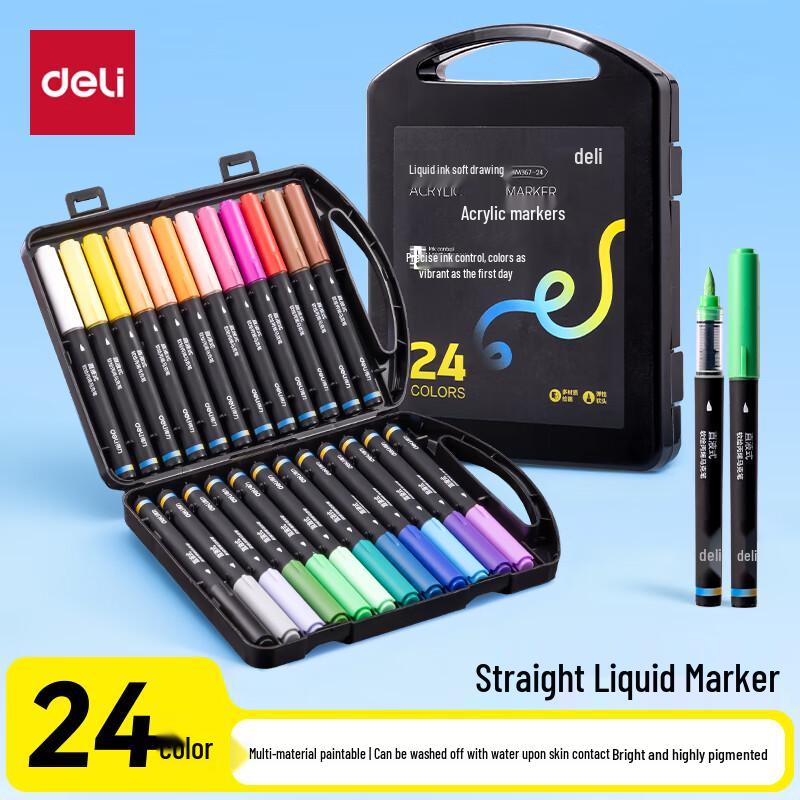 Deli Direct Liquid Acrylic Marker Pen Set