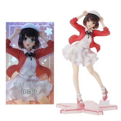 Anime rysunek Saekano: Jak wychować nudną dziewczynę Megumi Kato Kostium Bohaterki Model Kolekcja PVC Zabawka Ozdoby Prezent 19CM