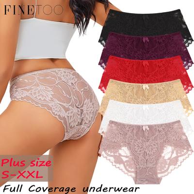 1 Stück Damen High Waist Übergröße Unifarbene Spitze Unterwäsche, Modisch, Atmungsaktiv, Weich und Bequem Damenunterwäsche, Hochwertige Unterwäsche