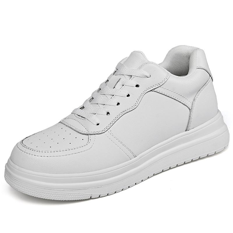 Fashion Fashion Comfortable Footwear Tenis Mens Shoes Genuine Leather Men Casual Shoes Brand High quality Men's leather White Sneakers