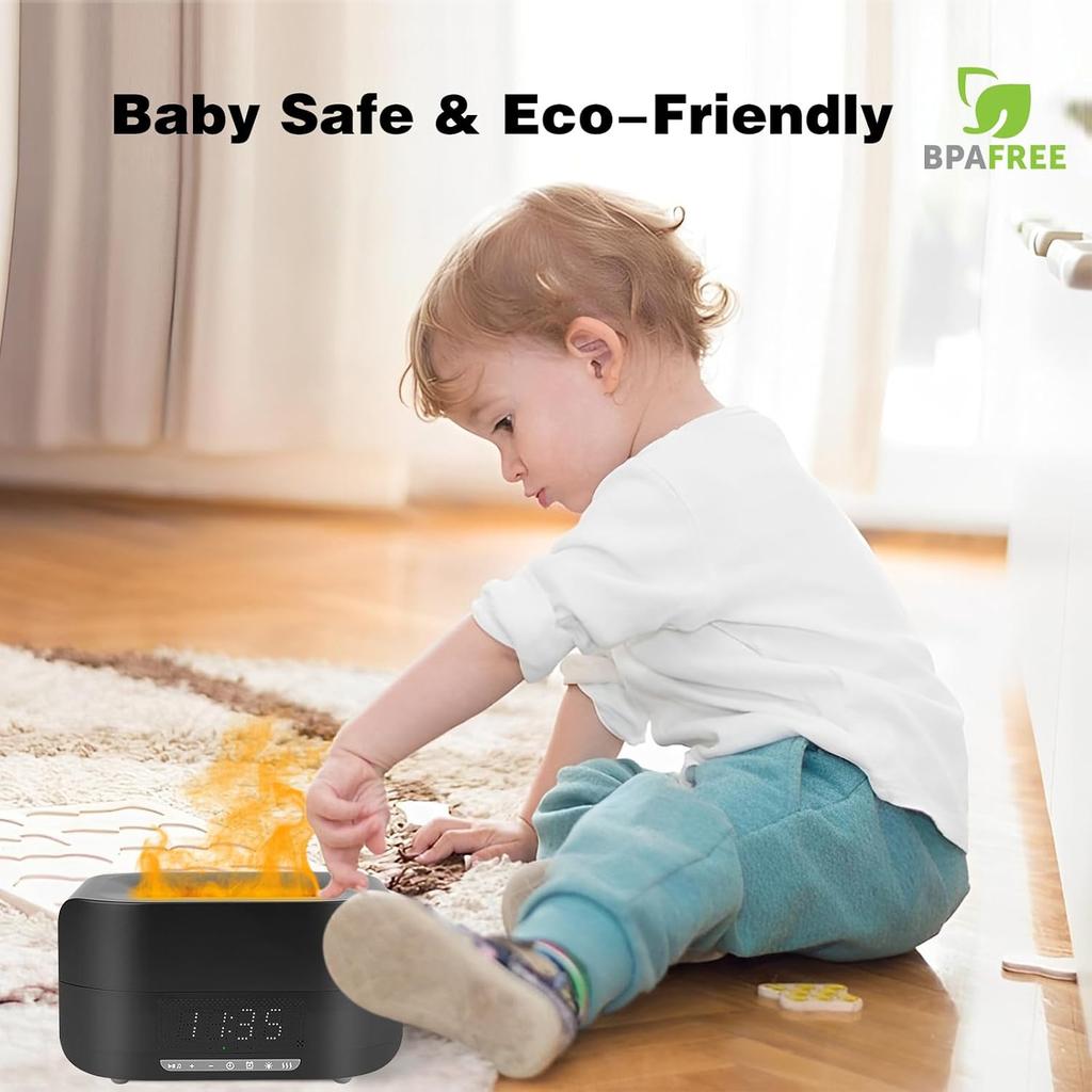 400ML Large Fire Essential Oil Diffuser Humidifier with Bluetooth, Flame Diffuser for Essential Oils Aroma Diffusers for Essential Oils Large Room,